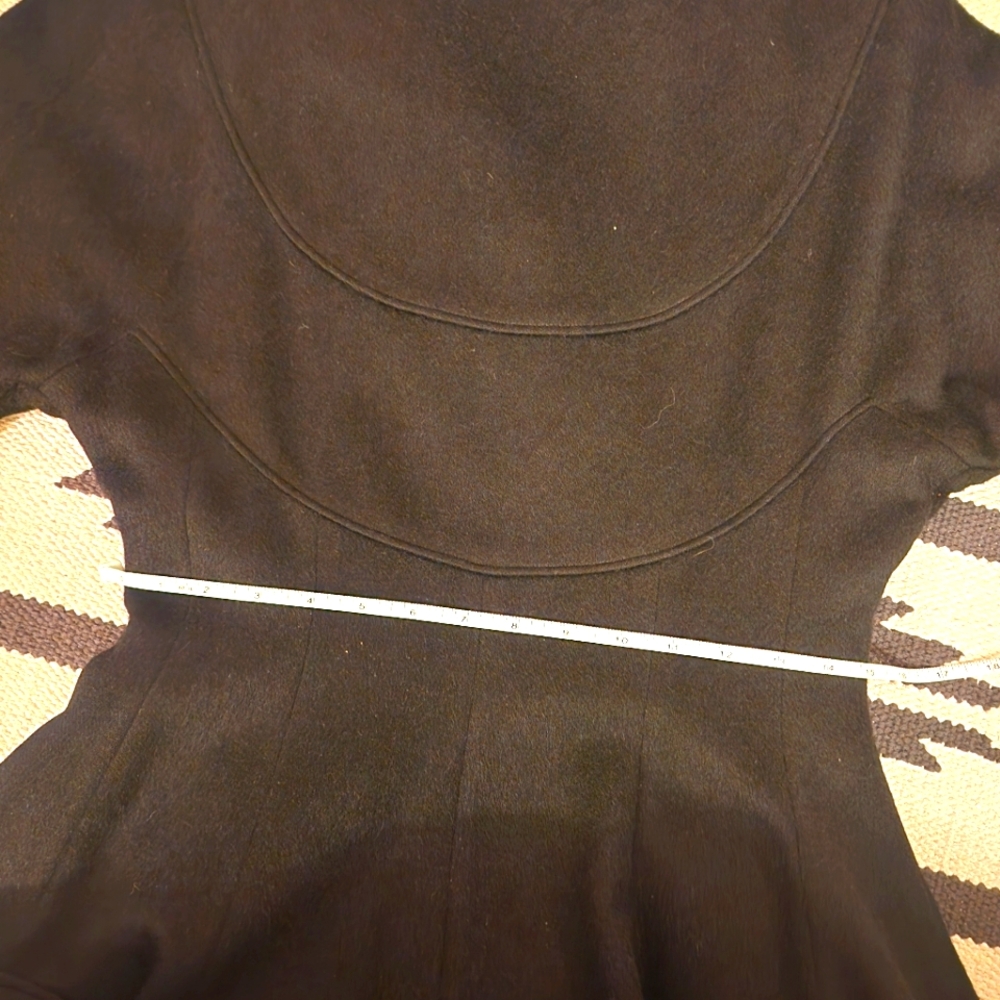Vintage Princess Black Wool Coat MCM Est Size 2 to 4 Wearable Collectors Item - Picture 16 of 17